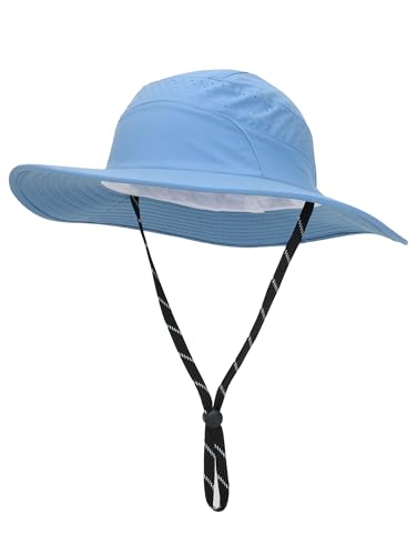 UPF50+ Bucket Hat, Wide Brim Sun Cap - color: Airy Blue