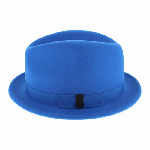 Hats in the Belfry Paine Stingy Brim Fedora - color: Royal, size: X-Large