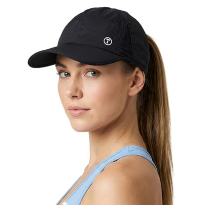 TOP-EX UPF 50+ Cooling Ponytail Baseball Cap for Women, Water-Resistant - color: Black/3.0, size: X-Small