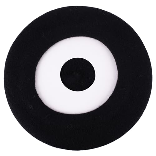 ZAKIRA Wool French Beret for Men & Women, Plain - color: Black