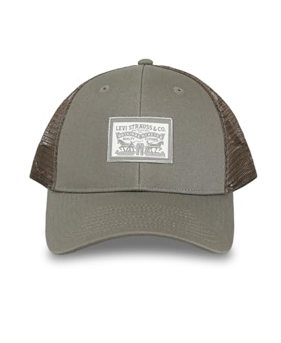 Levi's Men's Classic Style Logo Trucker Hat - Adjustable Lightweight - color: Olive
