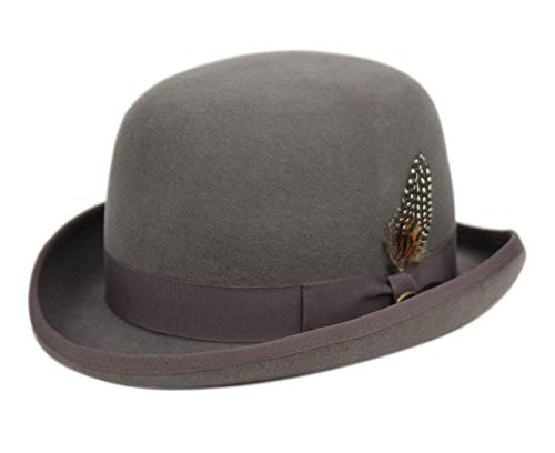 EPOCH Men's Wool Felt Derby Hat - color: Lt Gray, size: Medium