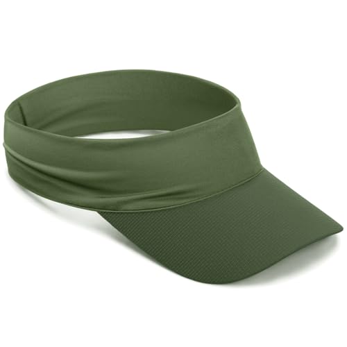 ROYBENS Cooling Visor Hat Women Men, Elastic Headband Sun Visor Golf Cap - color: Army Green