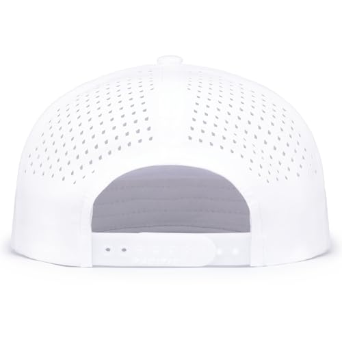 Pacific Headwear Perforated 6-Panel Arch Cap - color: White