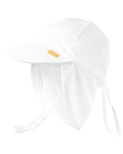FURTALK Baby Sun Hat UPF 50+ UV Ray Sun Protection Cotton Toddler Hats for Boys Girls - color: 02-white, size: 0-6 Months