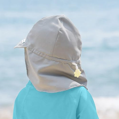 Green Sprouts Unisex-Baby Flap Sun Protection Swim HatHat - color: Gray, size: 0-6 Months