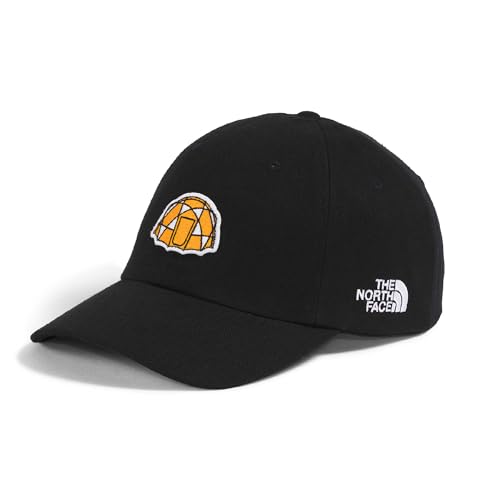 The North Face Norm Baseball Hat | Shallow Fit Ball Cap with Embroidered Logo, Adjustable Strap Closure & Silver Buckle - color: Tnf Black/2-meter Dome Patch