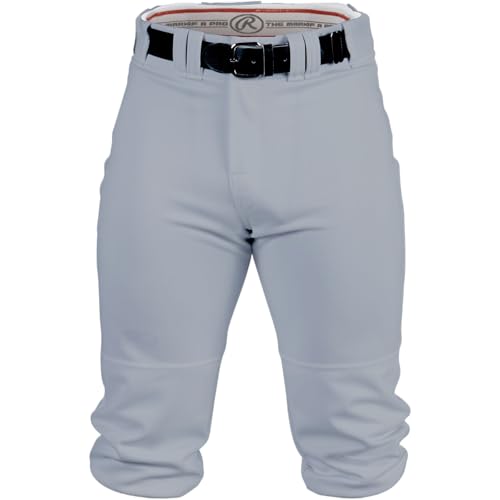 Rawlings | PRO 150 Series Baseball Pants | Knicker Fit | Adult Sizes | Solid | Multiple Colors - color: Grey, size: XX-Large
