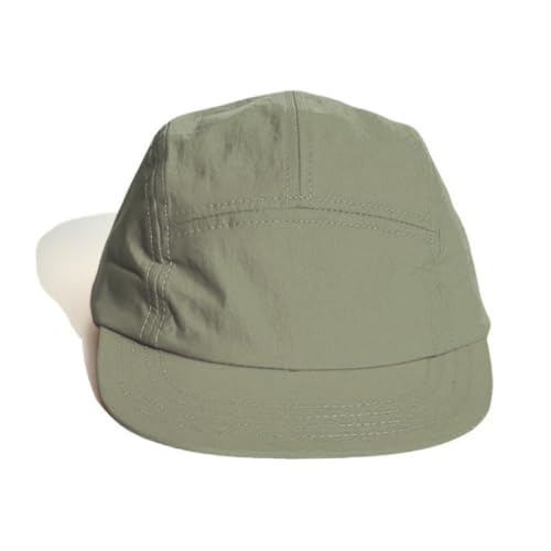 FASHIXD 5 Panel Hats for Men Women, Short Brim Running Hat, Plain Skateboard Cap for Outdoor Activities - color: Green