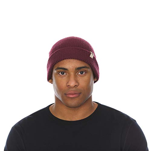 Minus33 Merino Wool Everyday Knit Wool Beanie - color: Burgundy