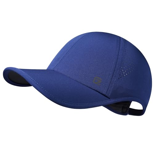 GADIEMKENSD Performance Running Hat, Stretchy Fabric with Vented Mesh for Outdoor Workouts - color: Dark Blue2.0
