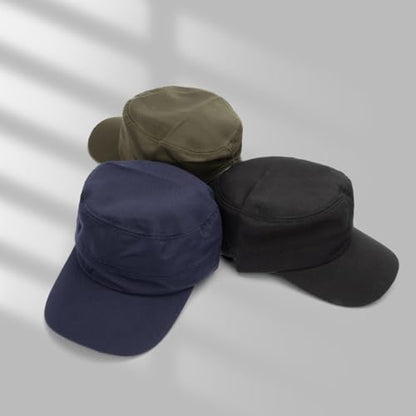 Cadet Army Cap Military Style Hats Flat Top Cap Baseball Hat for Men Women - color: Blue