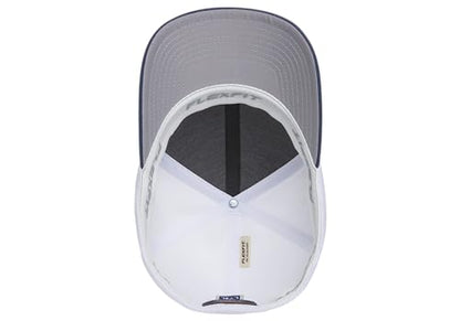 Flexfit Melange Unipanel Trucker Cap - color: Melange Navy/White, size: Small-Medium