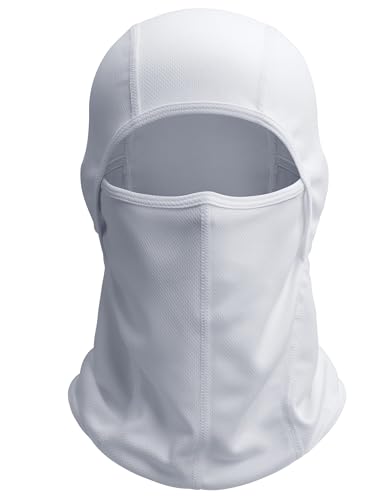 AstroAI Ski Mask Balaclava, Windproof UV Protector Face Cover, White - color: White