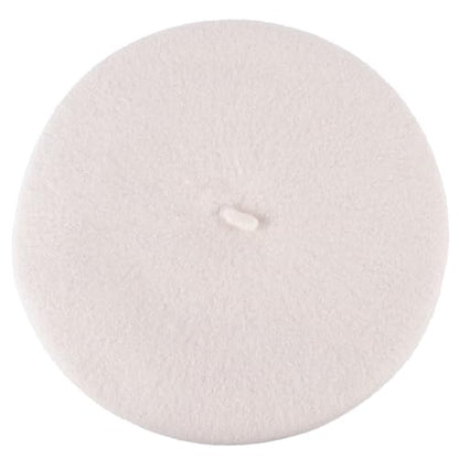 ZAKIRA Wool French Beret for Men & Women, Plain - color: Off-white