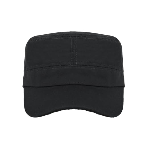 TopTie Army Cadet Cap Hat Polyester Cotton Twill Security Hat - color: Black