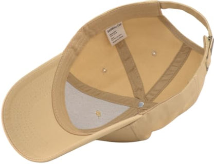 TSSGBL Classic Plain Baseball Cap, Small/M-L/XL-3XL Big Head Fit, Unisex Adjustable Cotton Structured Golf Dad Hat - color: C-khaki, size: XX-Large