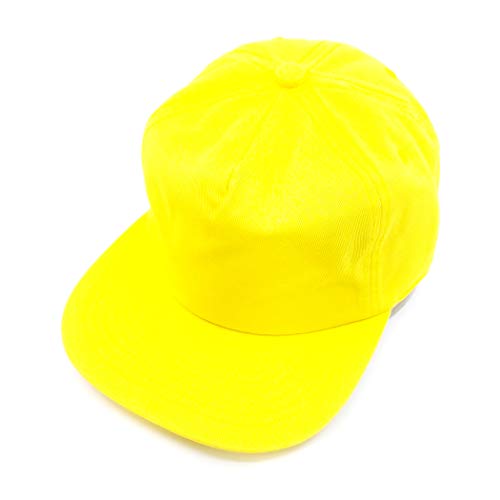 Quality 5 Panel Mid Crown Cotton Vintage Painters Hat Buckle Strap Adjustable Men Women Unisex Flat Visor #2015 - color: Yellow