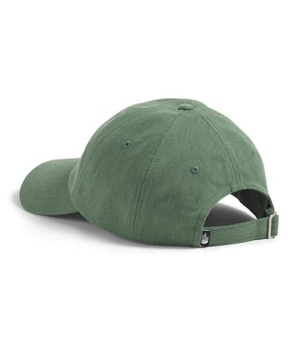 The North Face Norm Baseball Hat | Shallow Fit Ball Cap with Embroidered Logo, Adjustable Strap Closure & Silver Buckle - color: Duck Green/Deep Nori