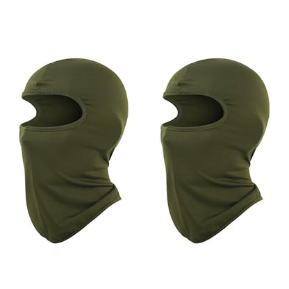 Pukavt 1-3 Pack Kids Balaclava Ski Mask for Boys and Girls - color: Army Green-2pk(thin )