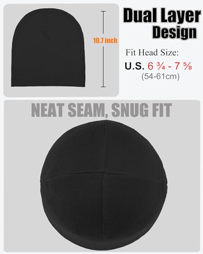 ROYBENS Thin 100% Cotton Beanie for Men Women Lightweight Slouchy Chemo Hat - color: 1pcs-black