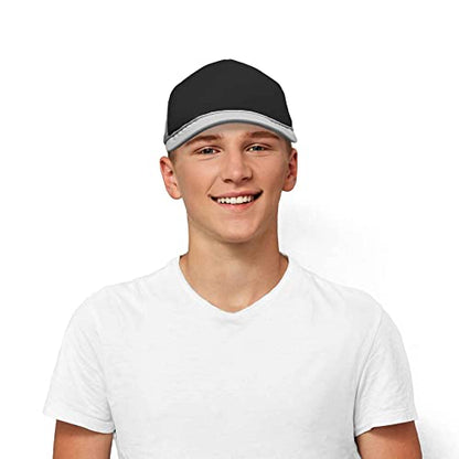 DALIX Two Tone Trucker Hat Summer Mesh Cap with Adjustable Snapback Strap - color: Black-gray, size: One Size