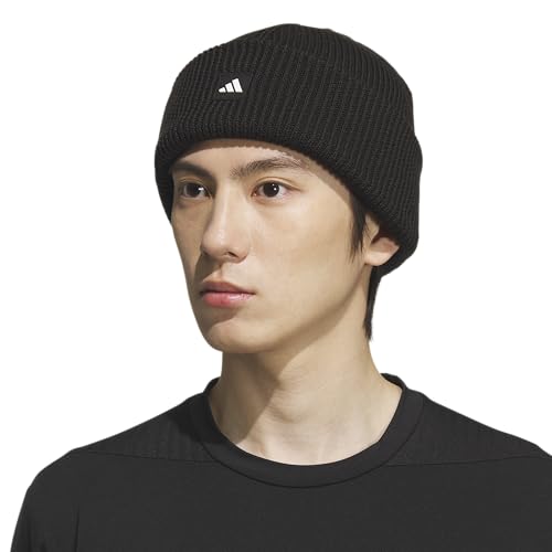 adidas Men's Premium Cuff Fold Beanie - color: Black/White