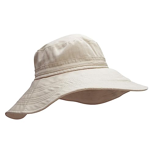 e4Hats.com Big Size Ladies Linen Wide Brim Hat - color: Beige, size: X-Large