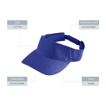 Augusta Sportswear Sport Twill Visor - color: Purple
