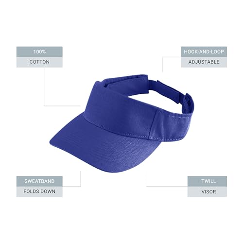 Augusta Sportswear Sport Twill Visor - color: Purple
