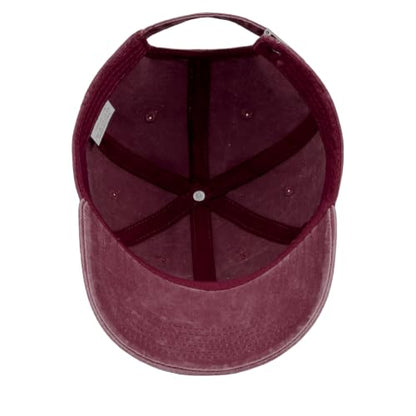 Embroidered Book Lover Baseball Cap for Men Women, Funny Washed Cotton Classic Dad Hat, Reading Lover Gift Idea - color: Hot Girls Read Books, Wine Red