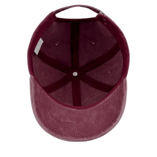 Embroidered Book Lover Baseball Cap for Men Women, Funny Washed Cotton Classic Dad Hat, Reading Lover Gift Idea - color: Hot Girls Read Books, Wine Red