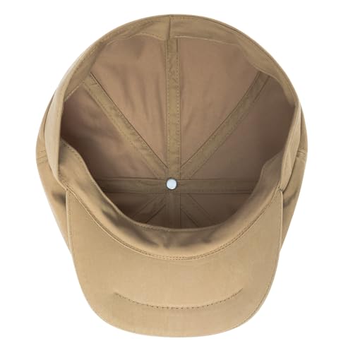 Toddler 8 Panel Cotton Newsboy Cap - color: Khaki, size: 4-5T