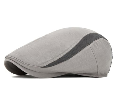 QHFHULV Newsboy Cap for Men Cotton Flat Gatsby Ivy Golf Cabbie Driving Hat - color: Color Block Green