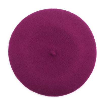 ZLYC Wool French Beret Hat Solid Color Classic Artist Cap for Women - color: Lady Purple