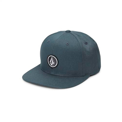 Volcom Men's Quarter Twill Snapback Hat – 6-Panel Adjustable Cap with Stone Logo Patch - color: Service Blue
