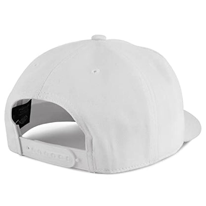 Trendy Apparel Shop Old English D Embroidered 5 Panel High Crown Cotton Pro Style Cap - color: White