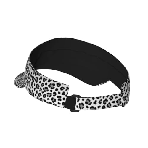 Leopard Print Sunscreen Visor Cap Adjustable Empty Top Outdoor Sports Hat - color: 1