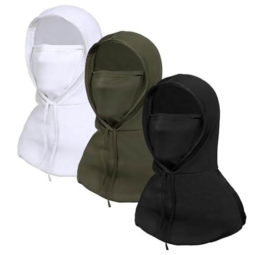3 Packs Sun Protection Cooling Neck Cap Neck Gaiter with Cap Face Neck Flap for Garden Fishing Hiking