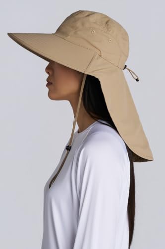 Unisex Wide Brim Sun Hat - UPF 50+ Sun Protection - SafeShade Hat - color: Tan