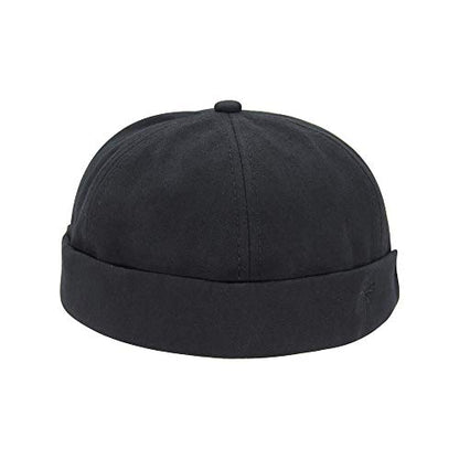 jerague Beanie Hat for Men Women Brimless Cuffed Hat Skullcap Watch Cap Adjustable - color: B-black