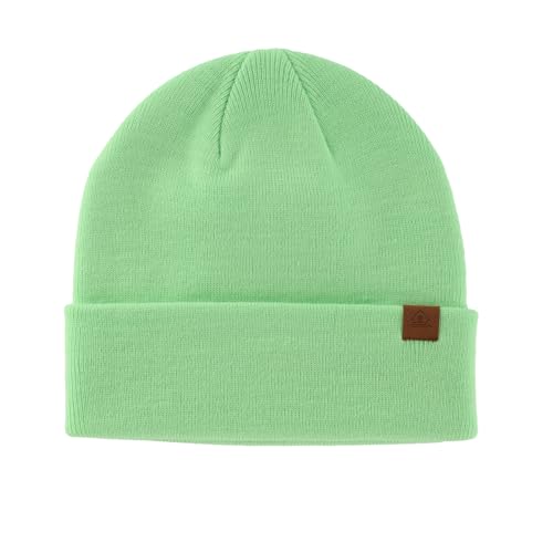 Home Prefer Mens Winter Hats Acrylic Knit Cuff Beanie Cap Warm Womens Beanie Hat - color: Light Green