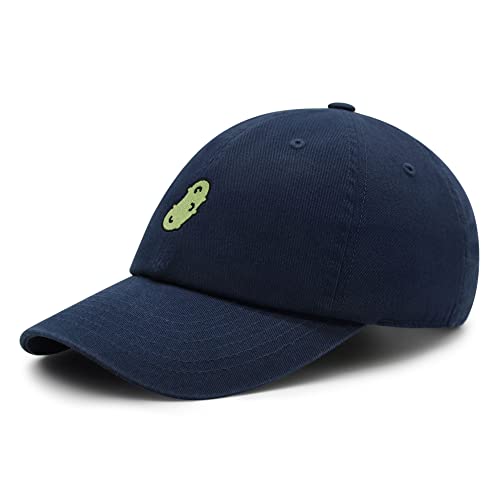 JPAK Pickle Premium Dad Hat Embroidered Cotton Baseball Cap Dill Juice - color: Navy