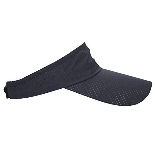 Mens Summer Quick-Dry Run Long Brim Empty Top Baseball Tennis Sun Hat Cap Visor - color: Navy