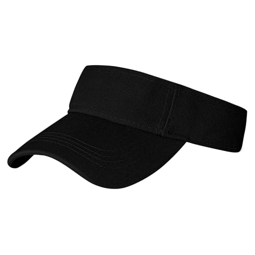 Rbenxia Adjustable Sport Visors Sun Visor Hats Cap Visors Women Men - color: Black