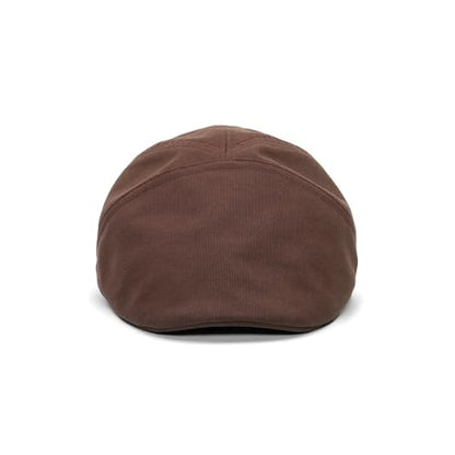 Sterkowski Ivy Five Newsboy | 100% Softened Cotton Flat Cap for Men | Breathable Airy 5 Panels Cap Without Lining - color: Brown, size: 7