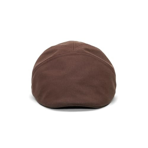Sterkowski Ivy Five Newsboy | 100% Softened Cotton Flat Cap for Men | Breathable Airy 5 Panels Cap Without Lining - color: Brown, size: 7 1/2