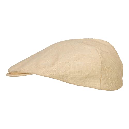MG Big Size Men's Linen Ivy Cap - Khaki 2XL-3XL