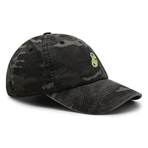 JPAK Pickle Premium Dad Hat Embroidered Cotton Baseball Cap Dill Juice - color: Black Camo