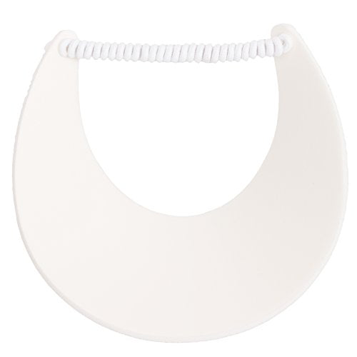 MG Women's Cotton Solid String Sun Visor Hat - color: White